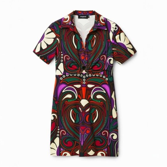 DESIGUAL • Celia Short Slim Retro Dress • Large - Picture 1 of 16